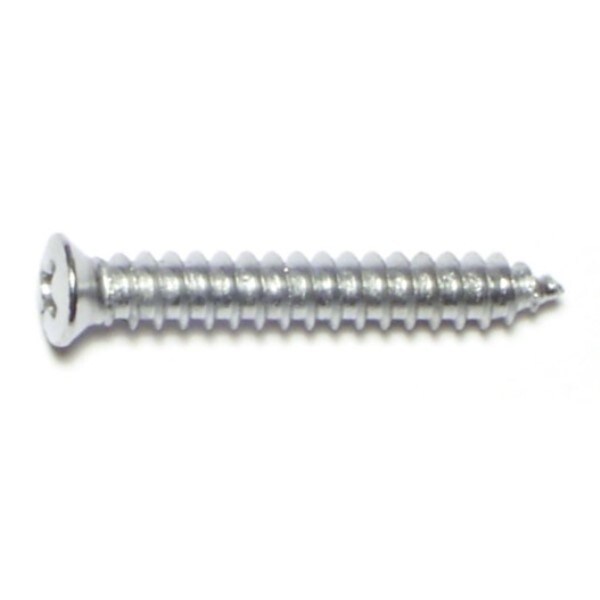 Midwest Fastener Sheet Metal Screw, #10 x 1-1/4 in, Chrometint Steel Oval Head Phillips Drive, 20 PK 72188 - main
